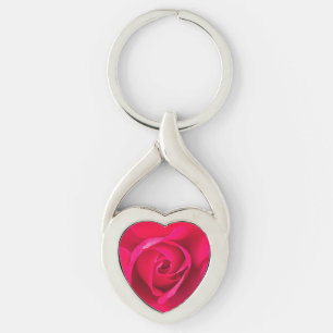Porte-clés Rose rose rouge romantique v2