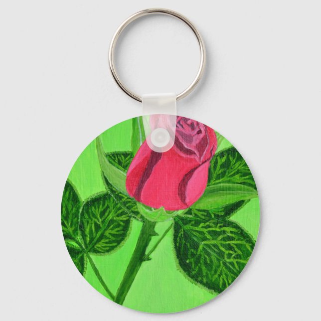 Porte-clés Rose rouge (Recto)