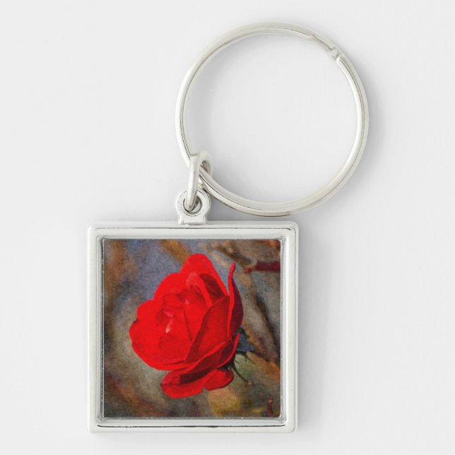 Porte-clés Rose rouge (Devant)