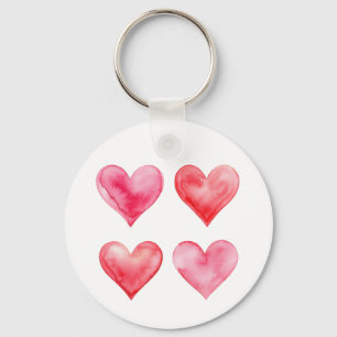 Porte-clés Rose Rouge Coeur de l'Eau Valentine Mariage Doux