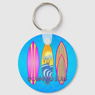 Porte-clés Rose soutenu pour surfer