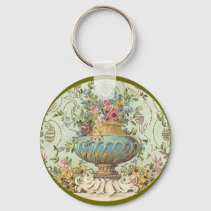Porte-clés Rose victorien Vase Porte - clé