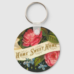 Porte-clés Roses à la maison doux à la maison victoriens