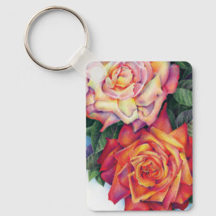 Porte-clés "Roses Colorées"
