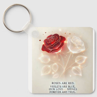 Porte-clés Roses de lumière et d'amour