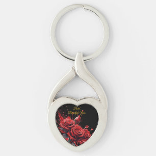 Porte-clés Roses en fleur - Anniversaire élégant