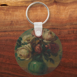 Porte-clés Roses florissants dans un vase de Pierre Renoir Cl