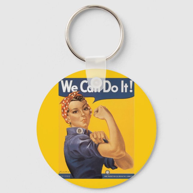 Porte-clés Rosie le Riveter "Nous pouvons le faire" (Recto)
