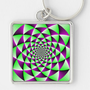 Porte-clés Rotation de l'effet d'illusion optique