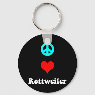 Porte-clés Rottweiler d'amour de paix