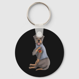 Porte-clés Rottweiler I Love Maman Tattoo Dog Funny Mothers D