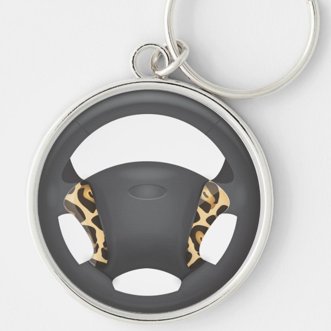 Porte-clés Roue de direction d'impression Jaguar (Devant)