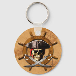 Porte-clés Roue de pirate de jolly roger