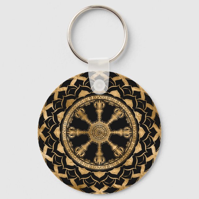 Porte-clés Roue Dharma - Dharmachakra (Recto)