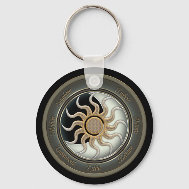 Porte-clés Roue Sun et Moon Pagan (Recto)