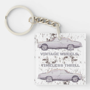Porte-clés Roue vintage, Frissons intemporels - Voiture Rétro