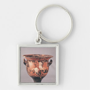 Porte-clés Rouge-chiffre krater dépeignant Amazone et