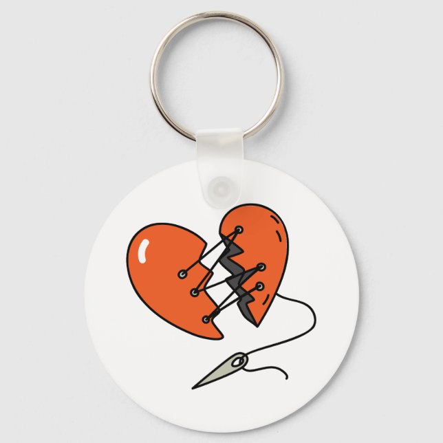 Porte-clés Rouge de coeur brisé (Recto)