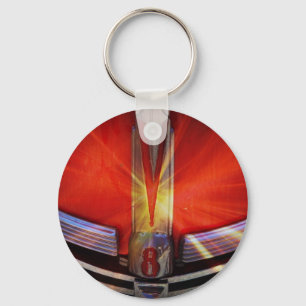 Porte-clés Rouge et Chrome V8