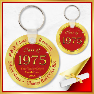Porte-clés Rouge et Or, Classe 75, Classe de Faveurs Réunion,