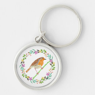 Porte-clés Rouge-gorge, oiseau de Noël