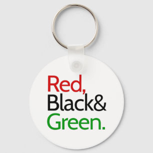 Porte-clés Rouge, Noir et Vert-Américain africain