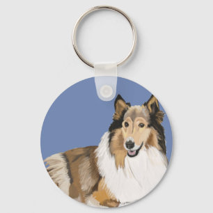 Porte-clés Rough Collie