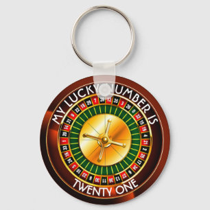 Porte-clés Roulette Casino Roulette Avec Votre Chance Numéro
