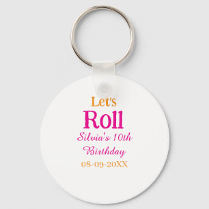 Porte-clés Roulons heureux 10e anniversaire ajouter nom retro