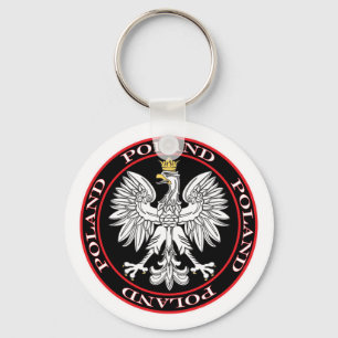 Porte-clés Round Polish Eagle