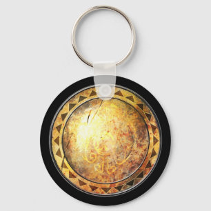 Porte-clés Round Shield Keychain - Golden Sun Emblem