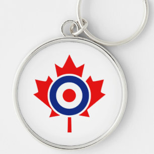 Porte-clés Roundel canadien de feuille d'érable