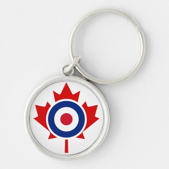 Porte-clés Roundel cible de hockey de curling de Mod Canada (Devant)
