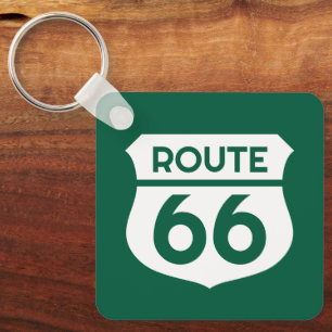 Porte-clés Route 66 panneau routier d'état logo personnalisé 