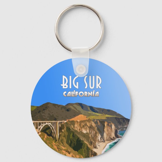 Porte-clés Route Pacifique Big Sur Californie (Recto)