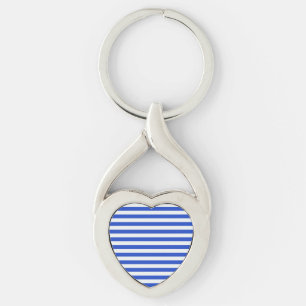 Porte-clés Royal Blue Combination Stripes par Shirley Taylor