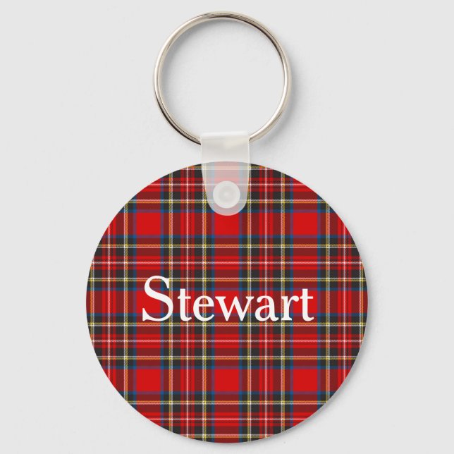 Porte-clés Royal Stewart Tartan Plaid Scottish Motif (Recto)