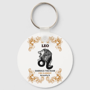 Porte-clés Royauté du zodiaque Lion Embrasser le rugissemen