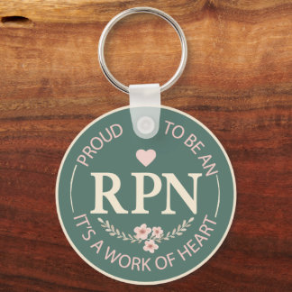 Porte-clés RPN Personnalisé Floral Élégant