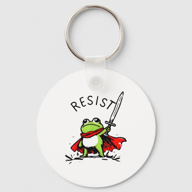 Porte-clés Rtland Frog Protest Resist Funny Frogs Activist  (Recto)