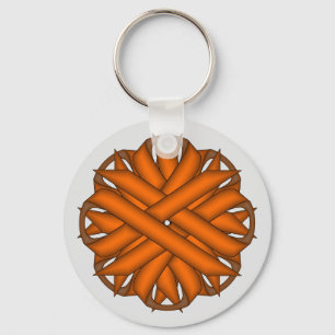 Porte-clés Ruban aux fleurs orange par Kenneth Yoncich