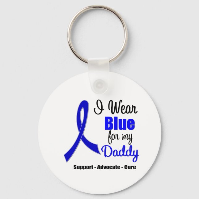 Porte-clés Ruban Cancer Colon Pour Mon Papa (Recto)