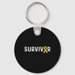 Porte-clés Ruban de sensibilisation au cancer infantile Survi
