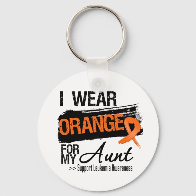 Porte-clés Ruban Leukemia Pour Ma Tante (Recto)