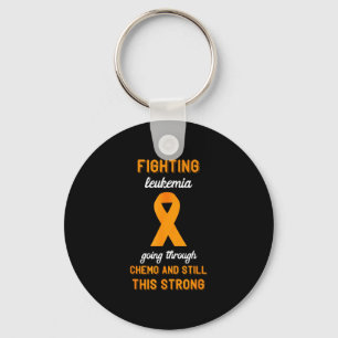 Porte-clés Ruban orange fort combat leucémie