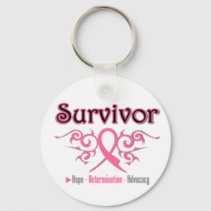 Porte-clés Ruban Tribal Survivant du cancer du sein
