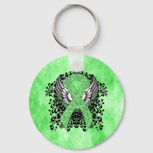 Porte-clés Ruban vert clair avec ailes