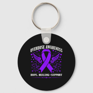 Porte-clés Ruban Violet de Sensibilisation au Surdosage de Dr