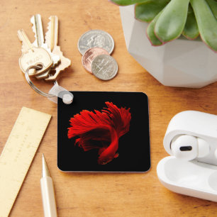 Porte-clés Ruby Red Siamese Lutter contre le poisson