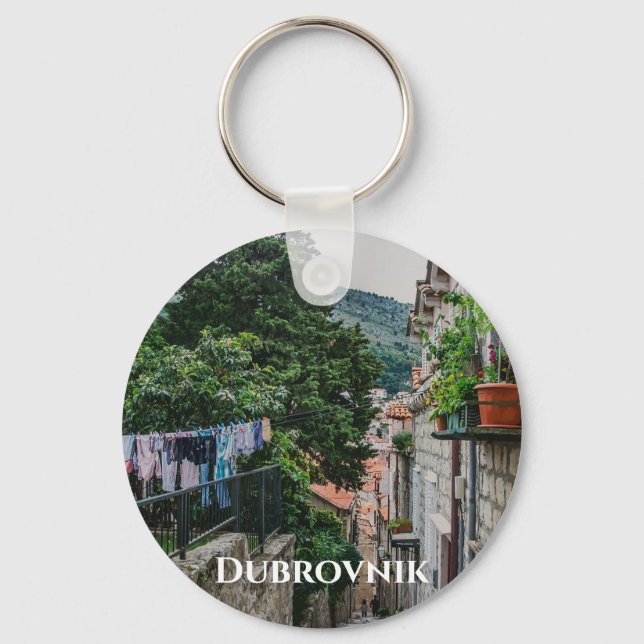 Porte-clés Rue de pierre étroite à Dubrovnik (Recto)